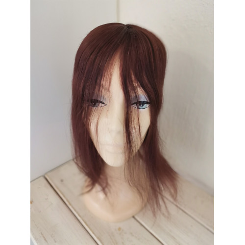 Topper - Clip-in Human Hair Topper for Thinning Crown and Part Line - On Special in color 33